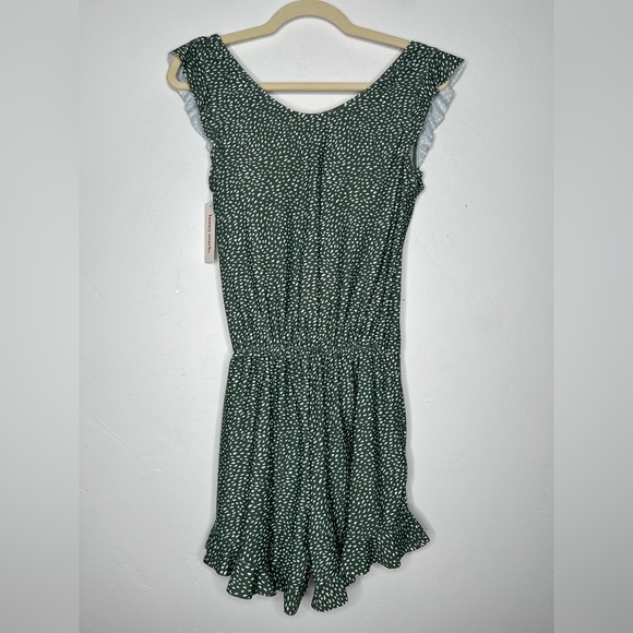 NWT Honey Mark Green Polka Dot Swim Romper Pebble Beach Size Small Modest Resort - Picture 3 of 13